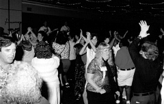 The dance floor was crowded with fun-loving people as everything else at the 2000 convention.