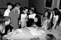 Carla McQuillan talks to an attentive group of soon-to-be baby sitters.