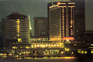The Galt House at night.