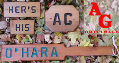 Signs handcrafted by Allen Golabek