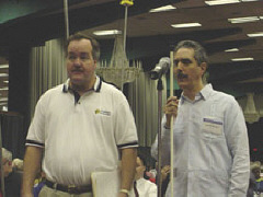Dr. Lee Hamilton and NFB president of Puerto Rico Alpidio Rolon.