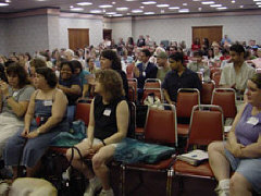 Some of the most stimulating and informative activities at the convention take place during the division meetings.   As the years go by division agendas become more and more exciting.  The students division, pictured here, always has a large and exuberant audience.