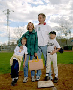 The May family: left to right are Carson, Jennifer, Mike, and Wyndham.