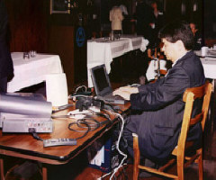 Curtis Chong using a laptop.