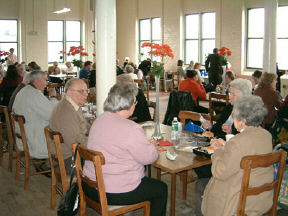 Seniors enjoy boxed lunches at noon, all part of their $15 registration fee.