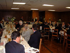 President Maurer addresses the audience while Governor Ehrlich (right) listens