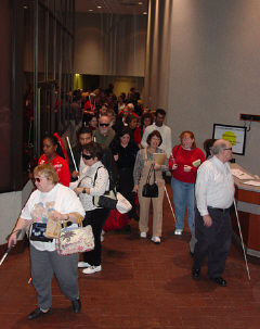 When the meeting broke up, some people headed for the restaurant while others looked for a TV set in order to watch the Super Bowl.