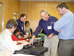 Trainers and participants alike enjoyed the opportunity for hands-on assessment of the access technology products demonstrated.
