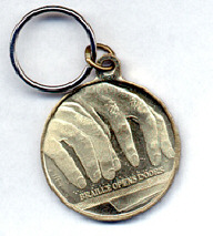 Braille coin  key chain