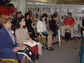 Several of the New Jersey literacy aeard recipients seated in the audience listen to welcoming remarks.