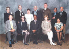 Pictured here are Dr. Mark Stracks and Kristen Jocums with Lynn Swann and a group of other supporters.   Mark is standing second from the left in the top row.   Kristen is seated in the second row, also from the left, and from Mr. Swann's right.   The Hall of Fame ring is visible.   Graig Shope, photographer, TSS photography.