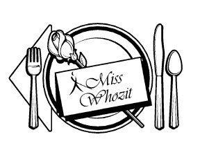 Miss Whozit place setting.
