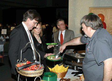 Hungry guests stand in line to sample some of Baltimore�s best cuisine.