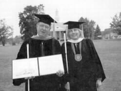 Kenneth Jernigan on Campus of MacMurray College with Federationist Catherine Horn Randall