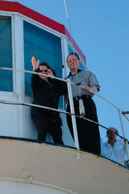 NFB President, Marc Maurer and Mary Ellen Jernigan  on light house