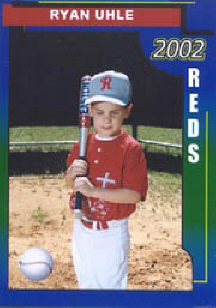 Ryan Uhle poses for his 2003 baseball card portrait.