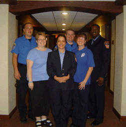 EMT Volunteers pose for a picture.