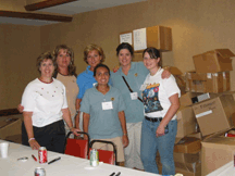 UPS volunteers pose for a picture.