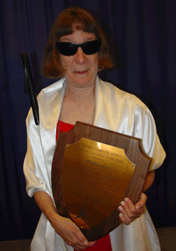 Barbara Walker Loos is honored with the Jacobus tenBroek Award, the highest honor given to a Federationist, at the 2005 National Convention in Louisville, Kentucky.
