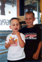 Christopher with his pal, Josh.