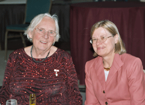 Dr. Lilli Nielson and Barbara Cheadle at Dr. Nielson�s Active Learning Seminar. Barbara was an instant fan of Dr. Nielson�s approach to child development.