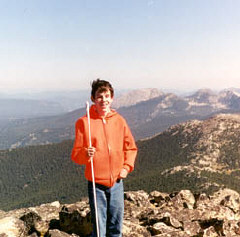 Cody Greiser on top of Baldy Mountain