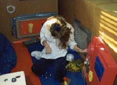 Marisa in her room.