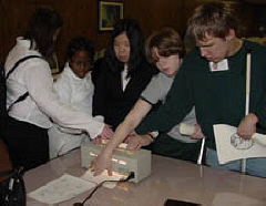 Ann Taylor and students