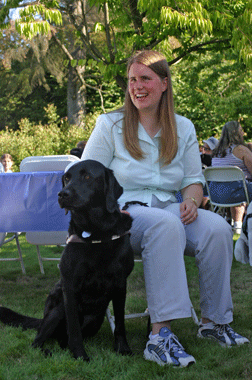 Erin Rumer with her dog