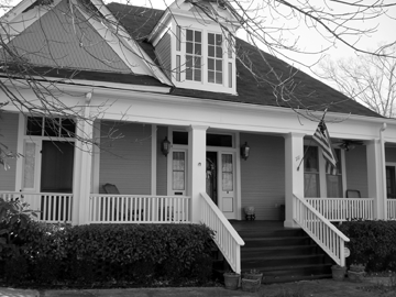 A home with a porch.