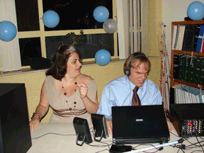 CCB student Booth Calder from Nashville, Tennessee, snaps her fingers while DJ Joe Goode spins the tunes.