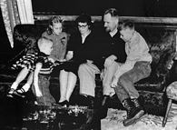 A family portrait of the tenBroeks (left to right) Nicholas, Anna, Hazel, Jacobus, and Dutch