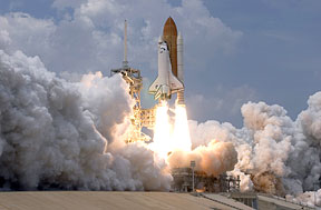 Space shuttle Atlantis soared toward space after its May 11 liftoff from Launch Pad 39A at NASA's Kennedy Space Center in Florida. Image credit: NASA/Sandra Joseph-Kevin O'Connell