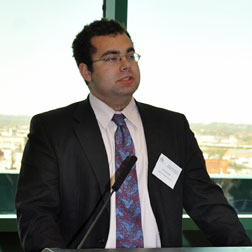 Ari Ne�eman delivers the keynote address during the tenBroek Law Symposium luncheon.