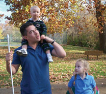 Eddie in the park with the kids