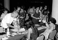 Parents register at the 2000 NOPBC Parents Seminar