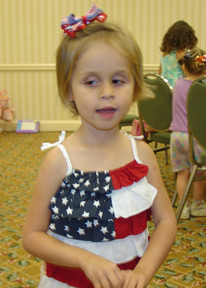 Laura’s daughter, Lindsay Adair (TX) in her Fourth of July regalia at the 2006 convention.