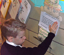 A Braille-rich environment includes Braille on hallway bulletin boards and art displays.