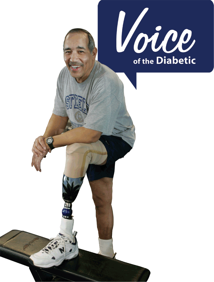 Voice of the Diabetic:  Charlie Steele is on the move motivating others. 
Photograph by Todd Plitt.