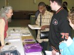 Students visit an exhibit during the Career Fair.