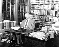Jacobus tenBroek works at his desk.
