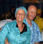 Dr. Z and her husband, Jim Gashel, dance during the closing celebration of the 2007 NFB Youth Slam.
