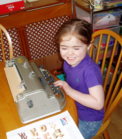 Check out Harmony�s Progress!  Harmony enjoying the freedom and independence that Braille literacy brings.