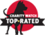 Charity Watch logo; "Charity Watch; TOP-RATED."