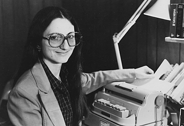 Debra and her Perkins in 1985, the early days of Seedlings.