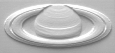 3D print of Saturn made from Hubble telescope photo.